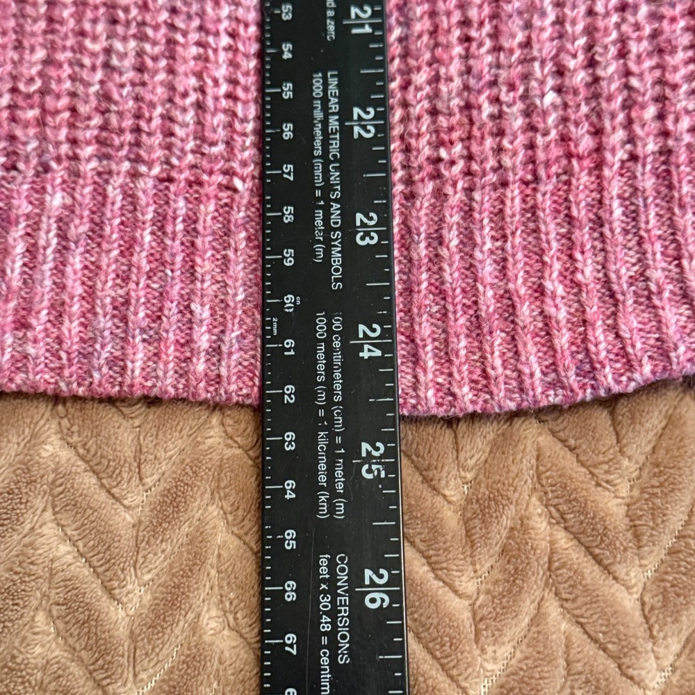 Lane Bryant Pink Marl Knit V-Neck Button Front Cardigan Sweater Plus Size 22/24 - Picture 4 of 7